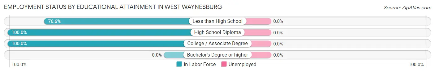 Employment Status by Educational Attainment in West Waynesburg