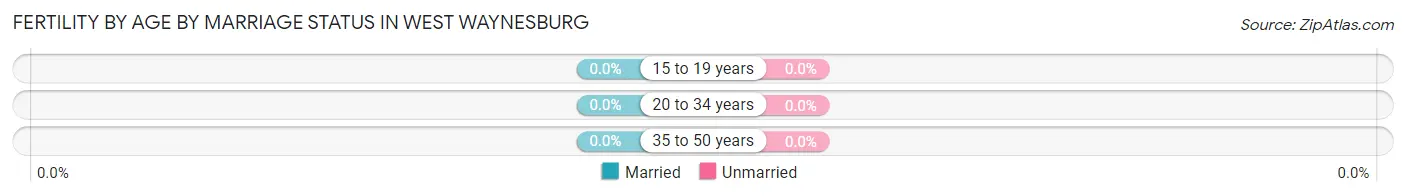 Female Fertility by Age by Marriage Status in West Waynesburg
