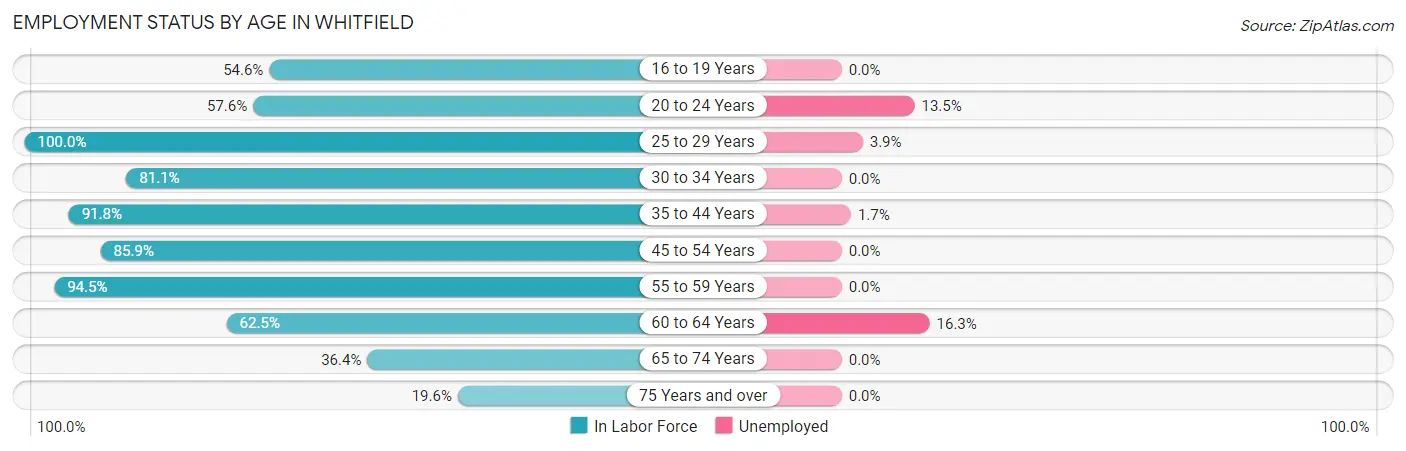 Employment Status by Age in Whitfield