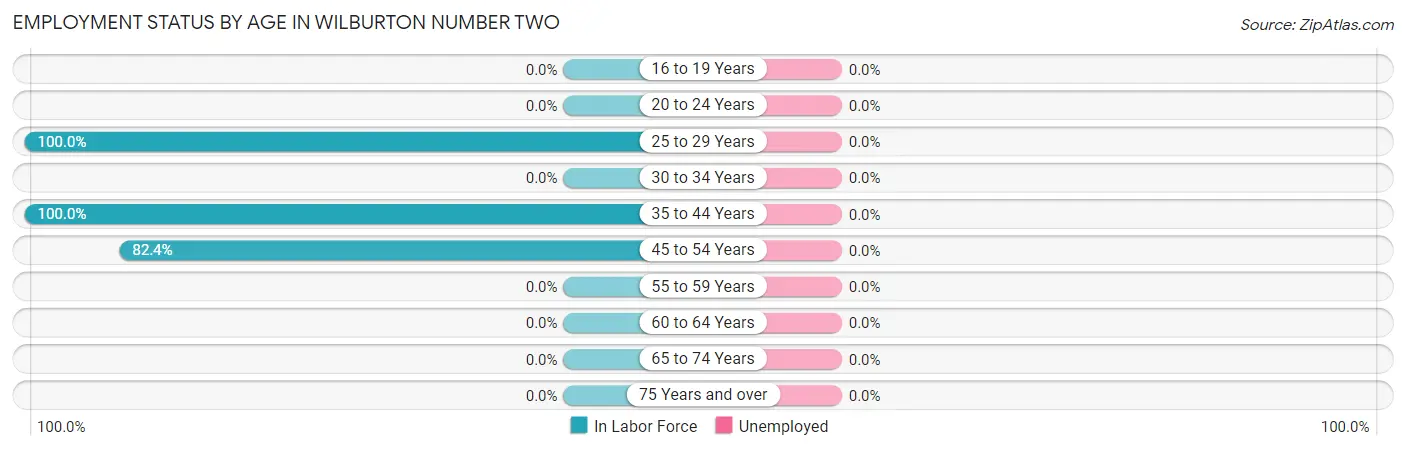 Employment Status by Age in Wilburton Number Two