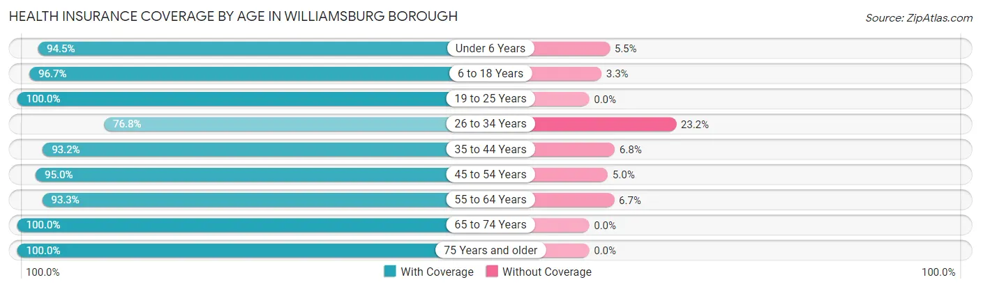 Health Insurance Coverage by Age in Williamsburg borough