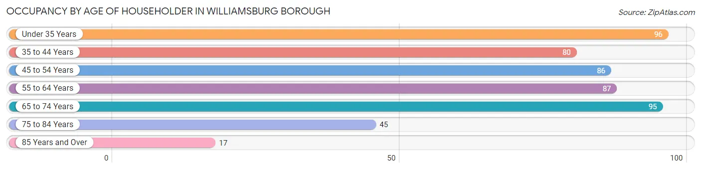 Occupancy by Age of Householder in Williamsburg borough
