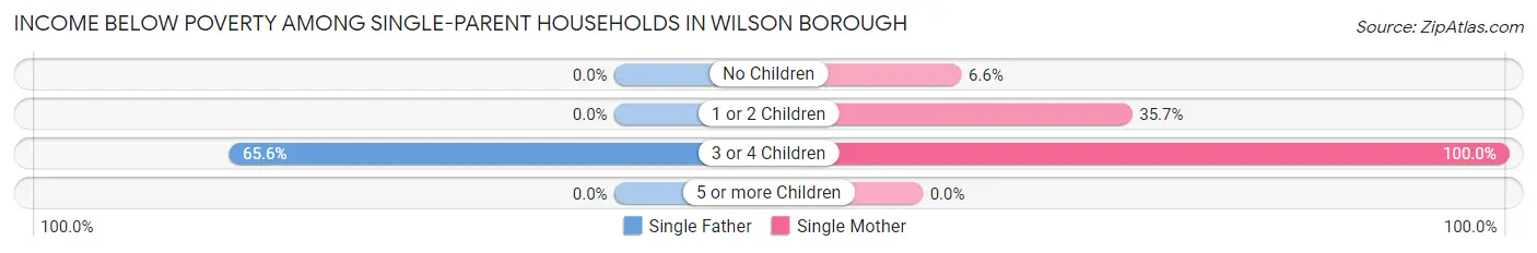Income Below Poverty Among Single-Parent Households in Wilson borough