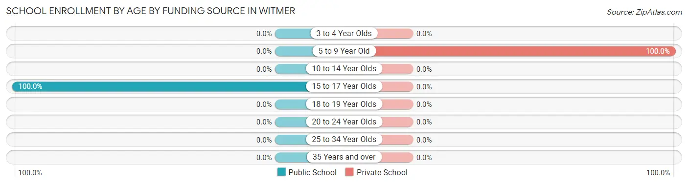 School Enrollment by Age by Funding Source in Witmer