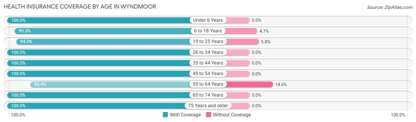 Health Insurance Coverage by Age in Wyndmoor