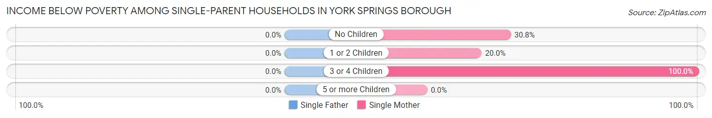 Income Below Poverty Among Single-Parent Households in York Springs borough