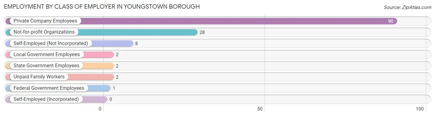 Employment by Class of Employer in Youngstown borough