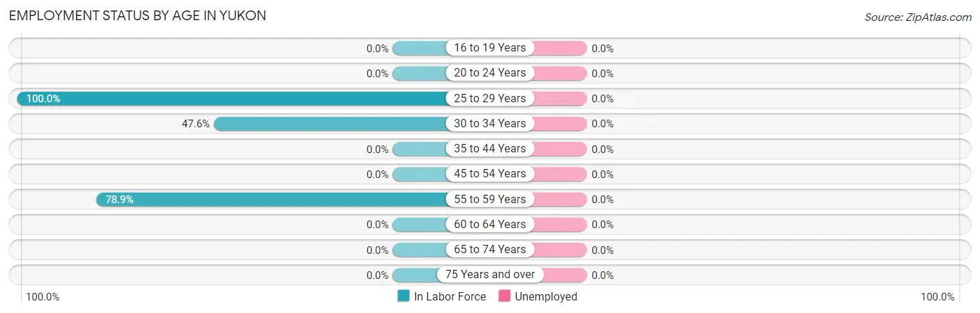 Employment Status by Age in Yukon