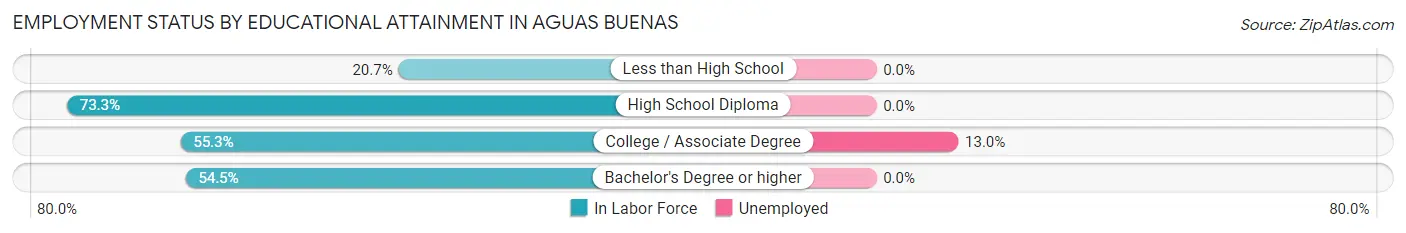 Employment Status by Educational Attainment in Aguas Buenas