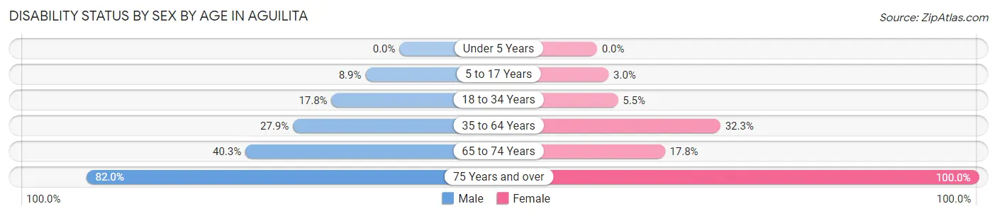 Disability Status by Sex by Age in Aguilita
