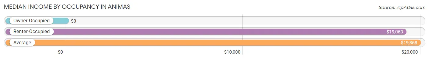 Median Income by Occupancy in Animas