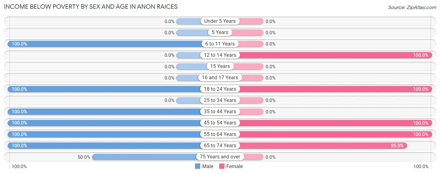Income Below Poverty by Sex and Age in Anon Raices