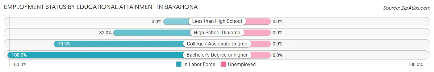 Employment Status by Educational Attainment in Barahona