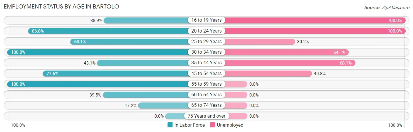 Employment Status by Age in Bartolo