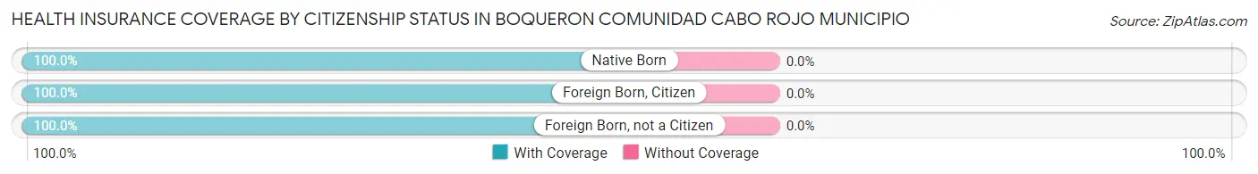Health Insurance Coverage by Citizenship Status in Boqueron comunidad Cabo Rojo Municipio