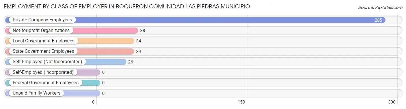 Employment by Class of Employer in Boqueron comunidad Las Piedras Municipio