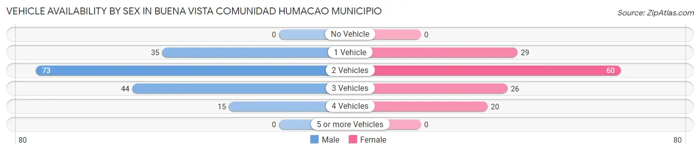 Vehicle Availability by Sex in Buena Vista comunidad Humacao Municipio