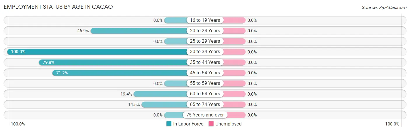 Employment Status by Age in Cacao
