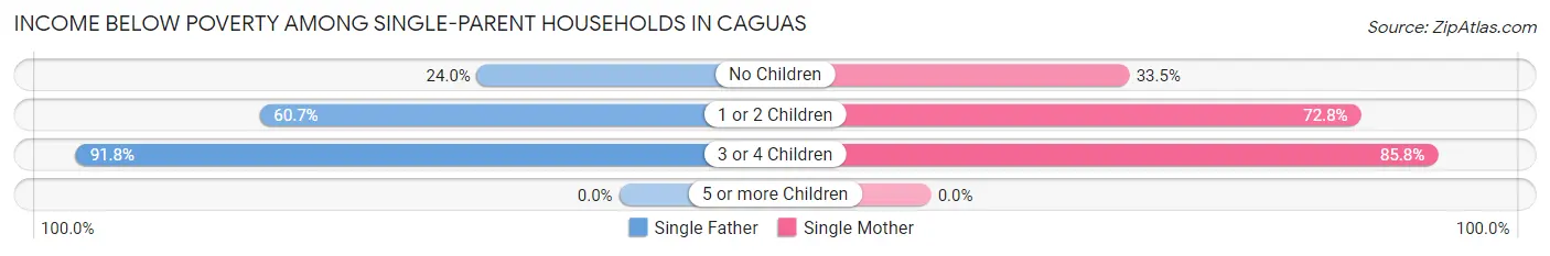 Income Below Poverty Among Single-Parent Households in Caguas