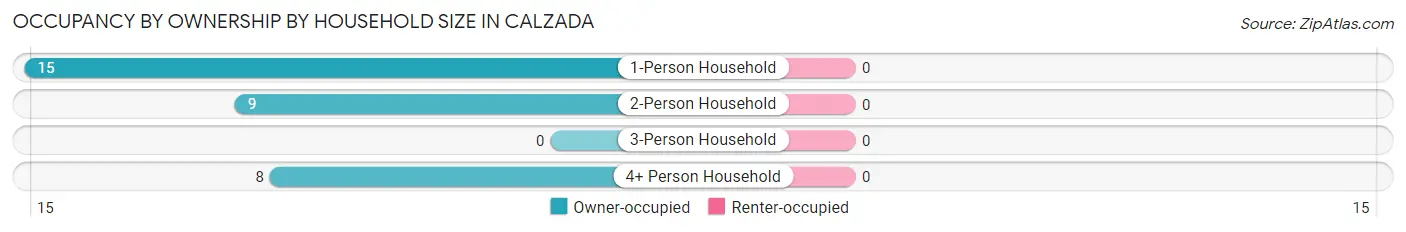 Occupancy by Ownership by Household Size in Calzada
