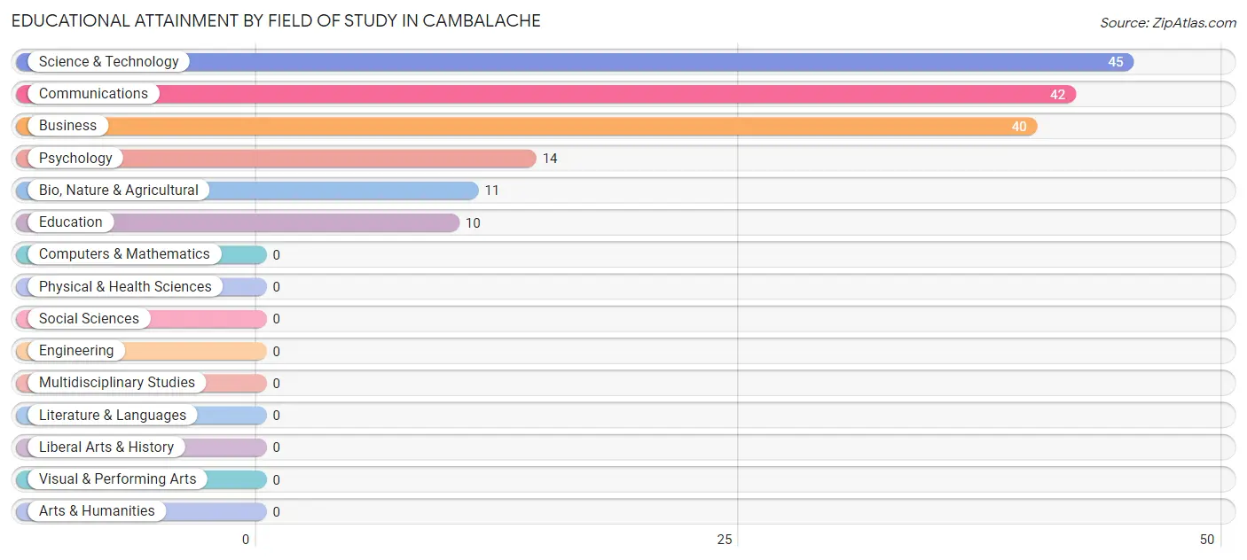Educational Attainment by Field of Study in Cambalache
