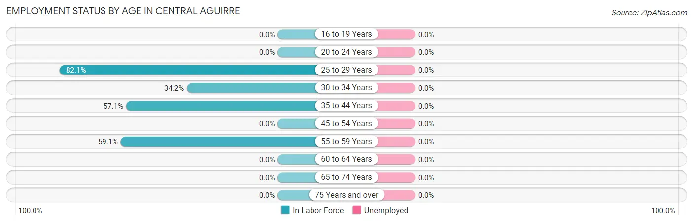 Employment Status by Age in Central Aguirre