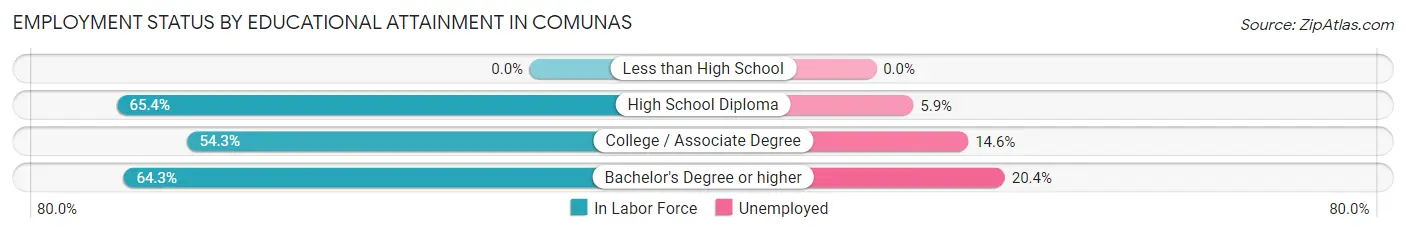 Employment Status by Educational Attainment in Comunas