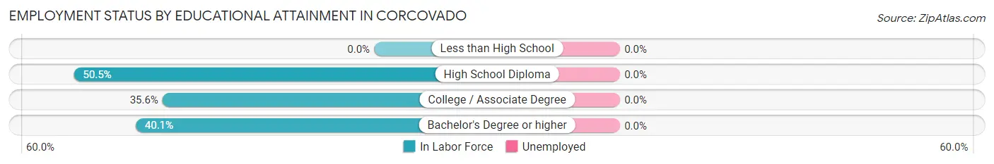 Employment Status by Educational Attainment in Corcovado