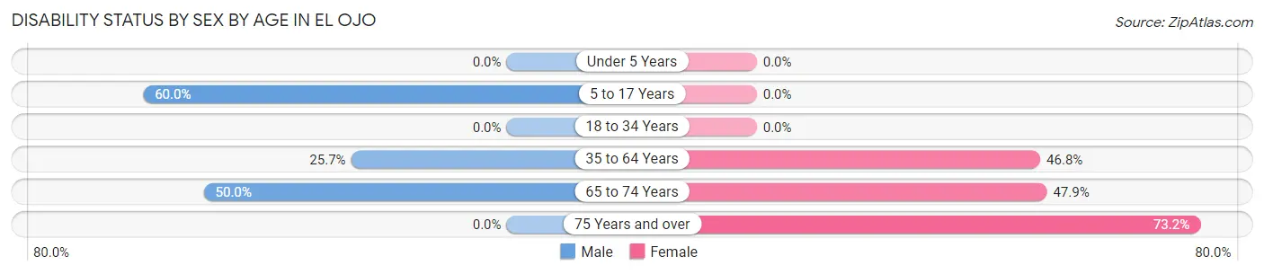 Disability Status by Sex by Age in El Ojo