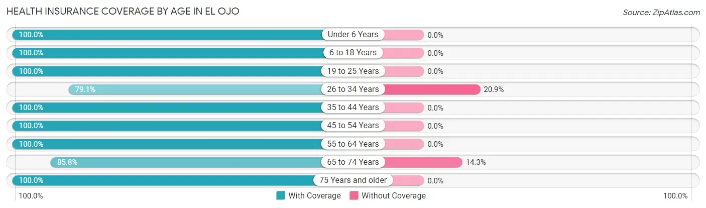 Health Insurance Coverage by Age in El Ojo