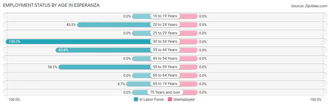 Employment Status by Age in Esperanza