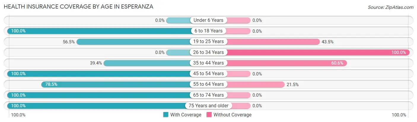 Health Insurance Coverage by Age in Esperanza