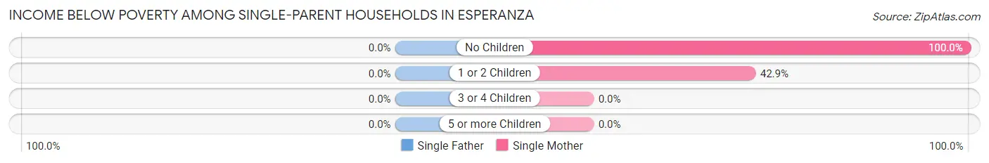 Income Below Poverty Among Single-Parent Households in Esperanza