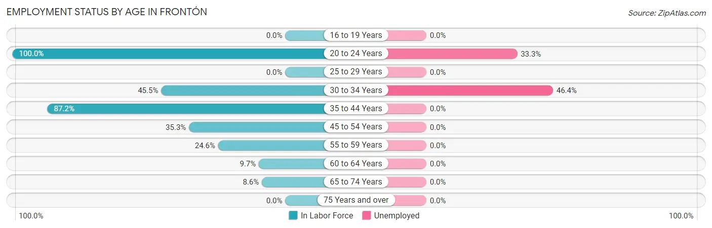 Employment Status by Age in Frontón
