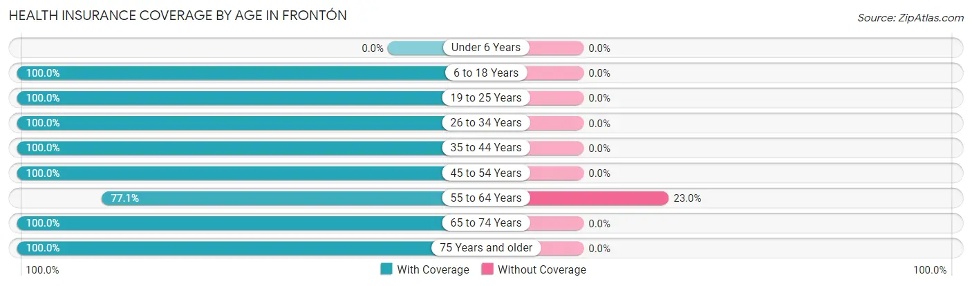 Health Insurance Coverage by Age in Frontón