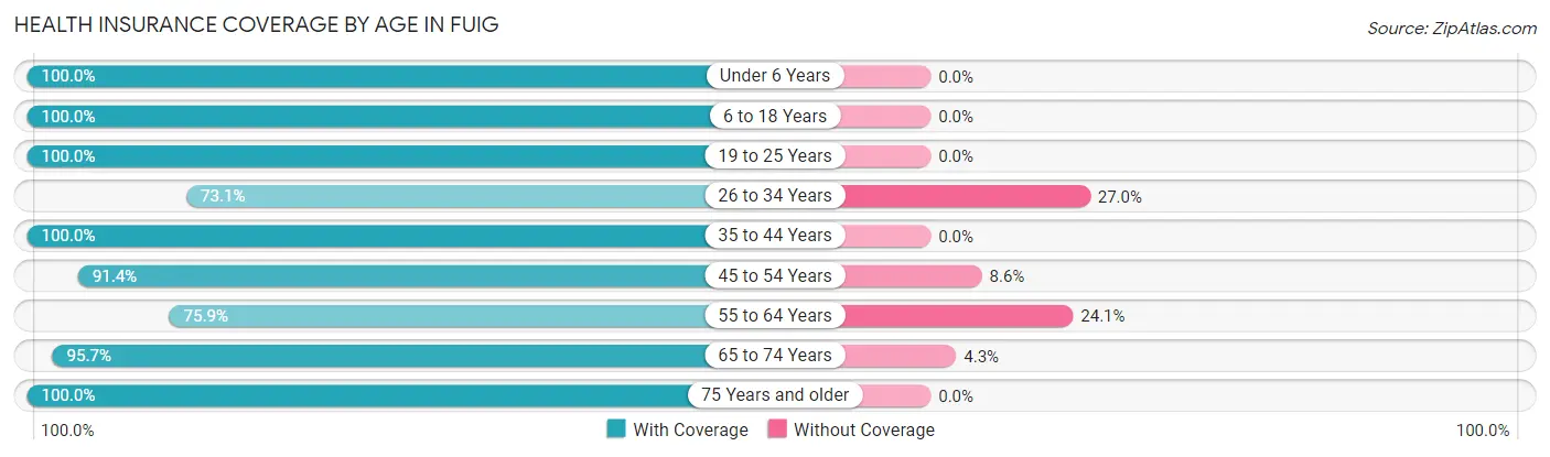 Health Insurance Coverage by Age in Fuig