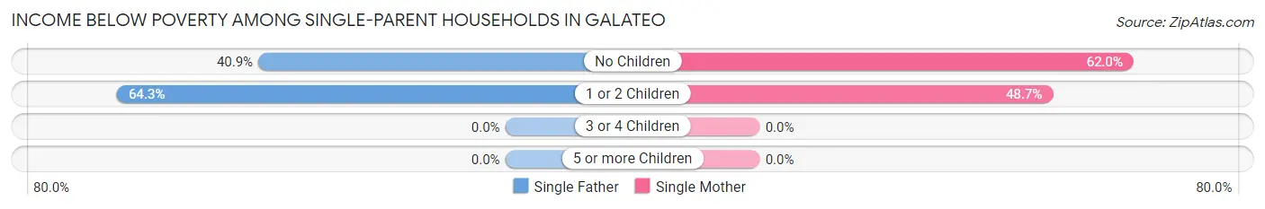 Income Below Poverty Among Single-Parent Households in Galateo