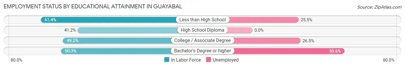 Employment Status by Educational Attainment in Guayabal