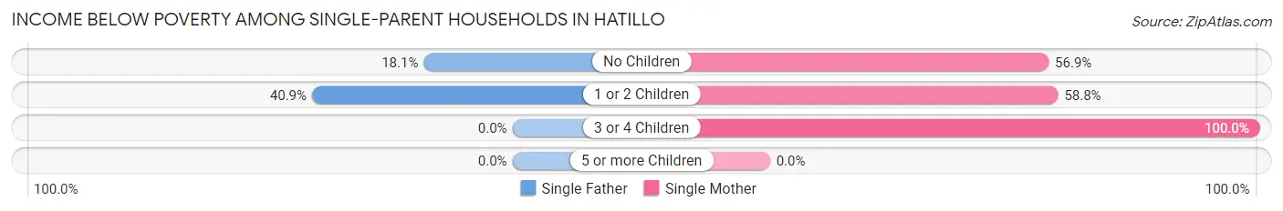 Income Below Poverty Among Single-Parent Households in Hatillo