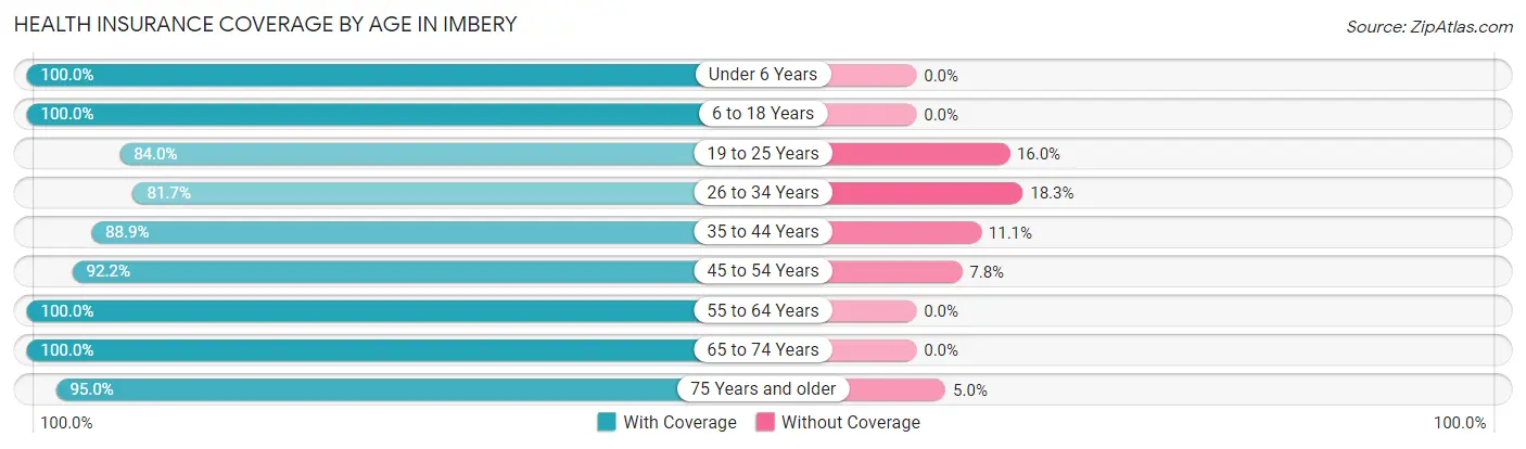 Health Insurance Coverage by Age in Imbery