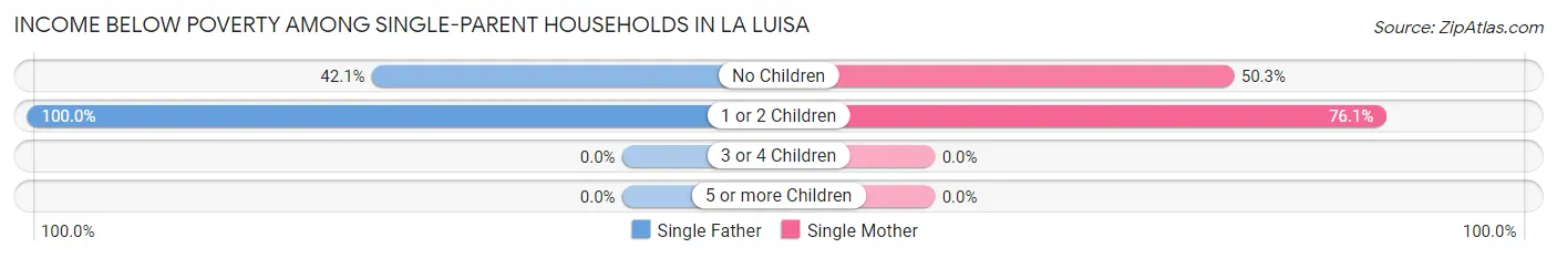 Income Below Poverty Among Single-Parent Households in La Luisa