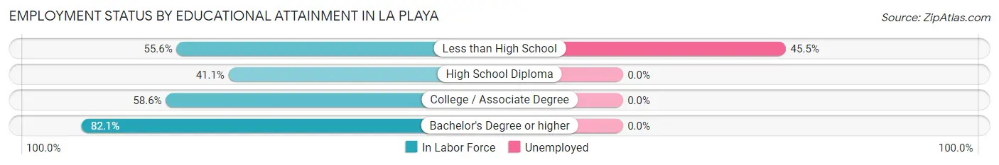 Employment Status by Educational Attainment in La Playa