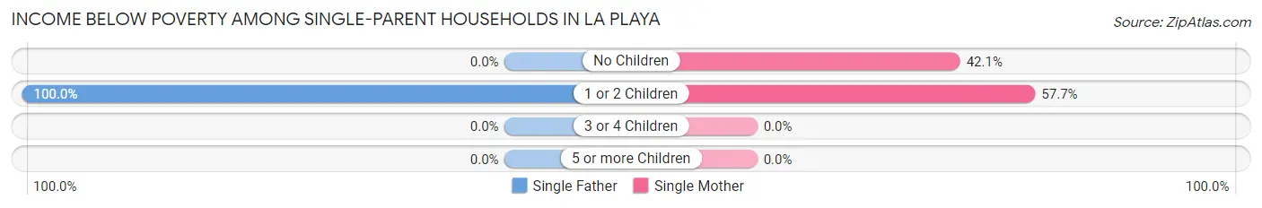 Income Below Poverty Among Single-Parent Households in La Playa