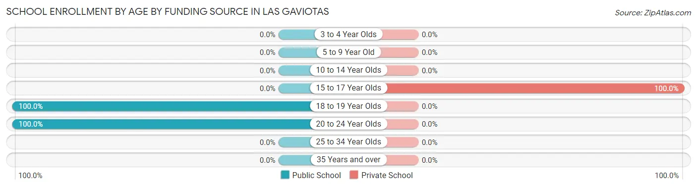 School Enrollment by Age by Funding Source in Las Gaviotas
