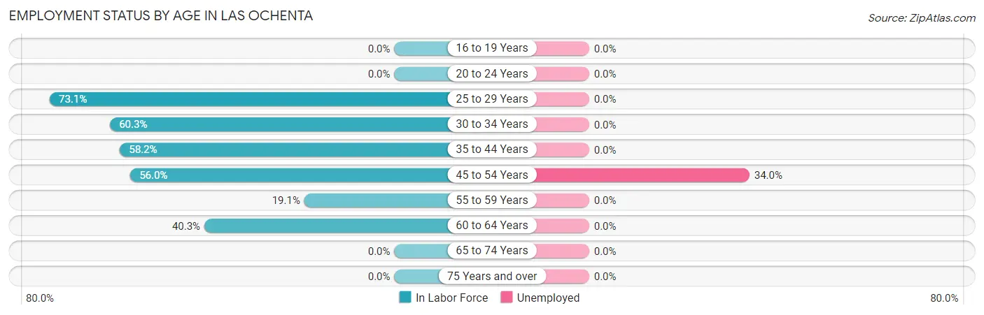 Employment Status by Age in Las Ochenta