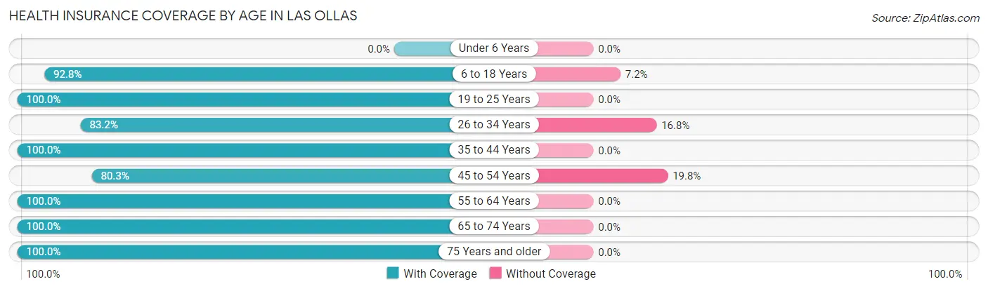 Health Insurance Coverage by Age in Las Ollas