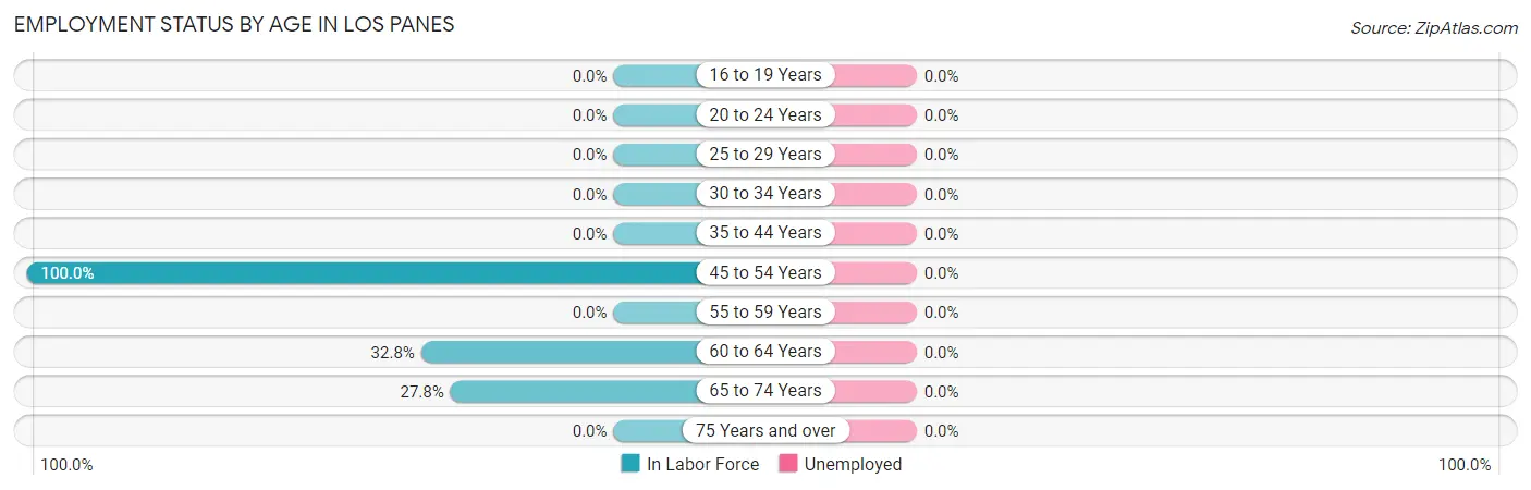 Employment Status by Age in Los Panes