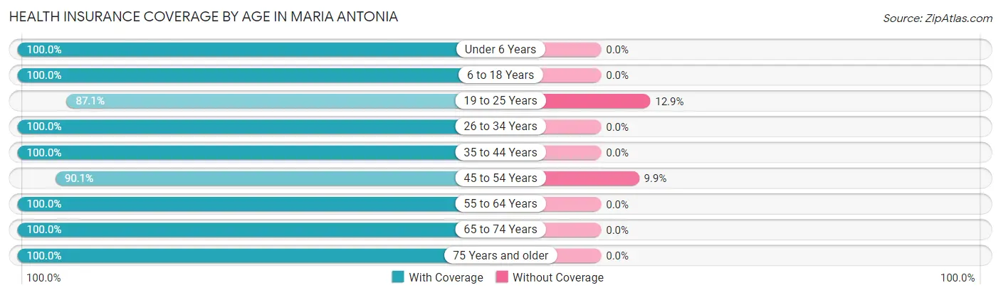 Health Insurance Coverage by Age in Maria Antonia