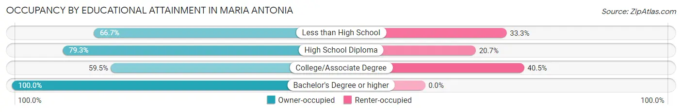 Occupancy by Educational Attainment in Maria Antonia