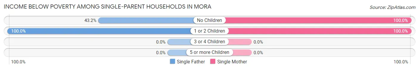 Income Below Poverty Among Single-Parent Households in Mora